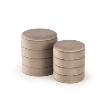 Komplekt 2 x PAX-pufit, läbimõõt 33/40 cm, värvus taupe