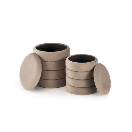 Komplekt 2 x PAX-pufit, läbimõõt 33/40 cm, värvus taupe