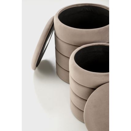 Komplekt 2 x PAX-pufit, läbimõõt 33/40 cm, värvus taupe