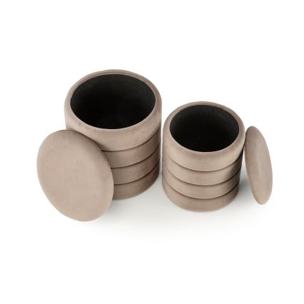 Komplekt 2 x PAX-pufit, läbimõõt 33/40 cm, värvus taupe