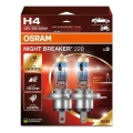 KOMPLEKT 2x Auto pirn NIGHT BREAKER H4 P43t/60/55W/12V - Osram