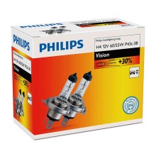 KOMPLEKT 2x Autopirn Philips VISION 12342PRC2 H4 P43t-38/60W/55W/12V 3200K