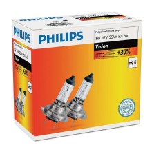 KOMPLEKT 2x Autopirn Philips VISION 12972PRC2 H7 PX26d/55W/12V 3200K