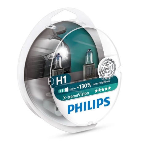 KOMPLEKT 2x Autopirn Philips X-TREME VISION 12258XVS2 H1 P14,5s/55W/12V 3500K