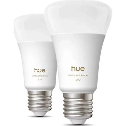Komplekt 2x hämardatav LED-pirn Philips Hue WHITE E27/7W/230V 2700K