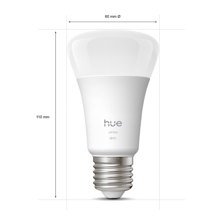 Komplekt 2x hämardatav LED-pirn Philips Hue WHITE E27/7W/230V 2700K