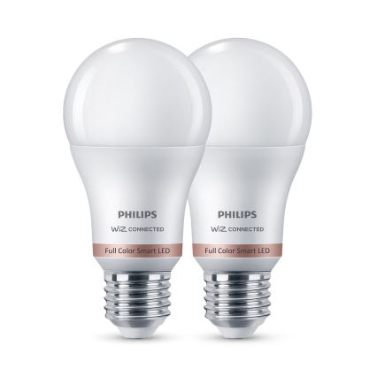 Komplekt 2x hämardatavat Philips SMART A60 LED RGB-pirni E27/8,5W/230V 2200-6500K