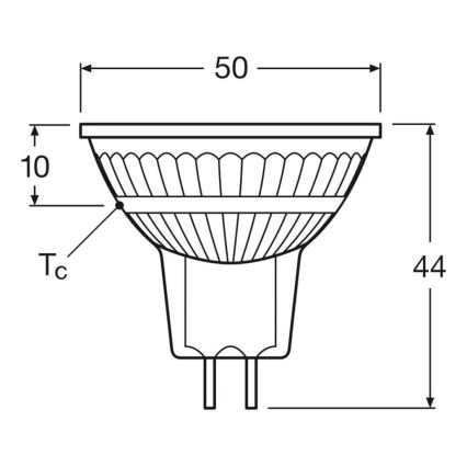 Komplekt 2× LED-hämardatavat MR16 reflektorpirni GU5,3/5W/12V 2700K 36° CRI 90 - Osram