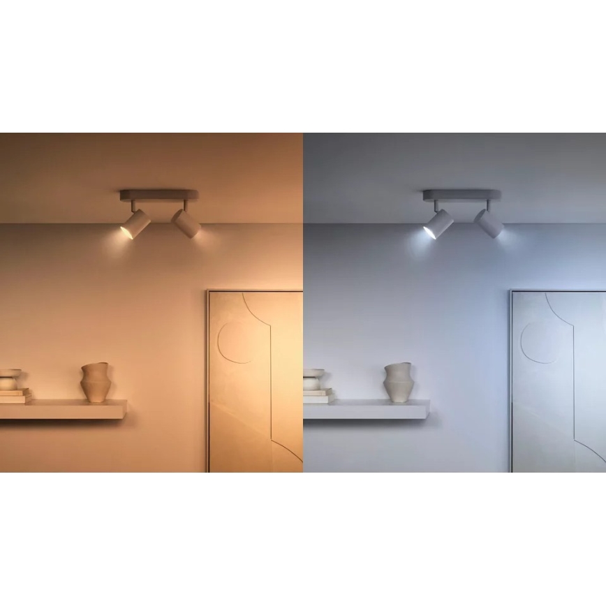 Komplekt 2x hämardatavat LED-pirni liikumisanduriga PAR16 GU10/4,7W/230V 2700-6500K CRI 90 Wi-Fi - WiZ