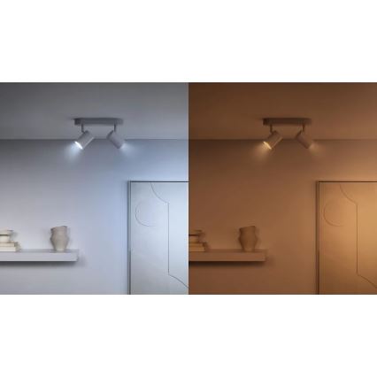 Komplekt 2x hämardatavat LED-pirni liikumisanduriga PAR16 GU10/4,7W/230V 2700-6500K CRI 90 Wi-Fi - WiZ