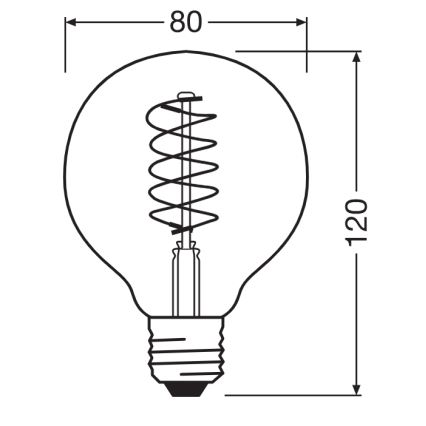 Komplekt 2x hämardatavat LED-pirni VINTAGE FILAMENT E27/7,8W/230V 1800K - Osram
