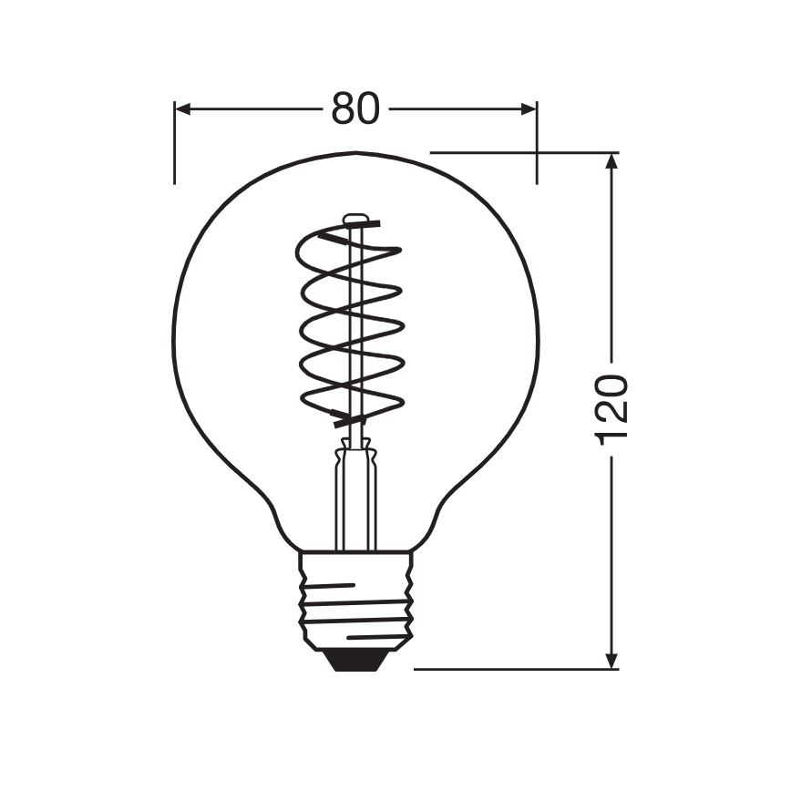 Komplekt 2x hämardatavat LED-pirni VINTAGE FILAMENT E27/7,8W/230V 1800K - Osram
