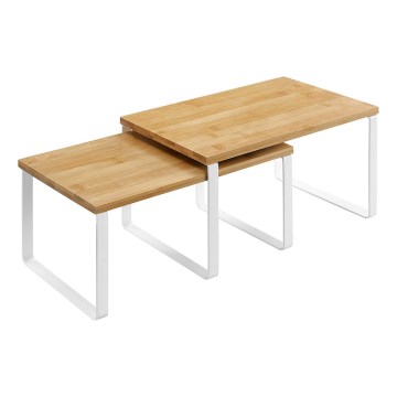 Komplekt 2x hoiuriiulit MARGE valge/pruun