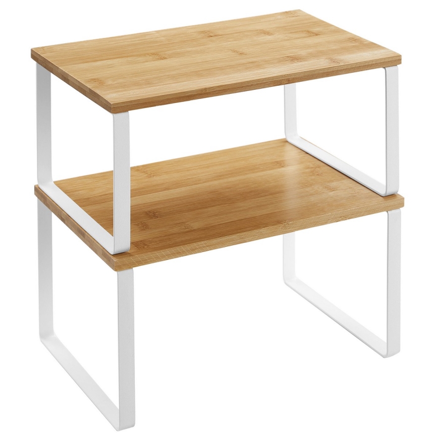 Komplekt 2x hoiuriiulit MARGE valge/pruun