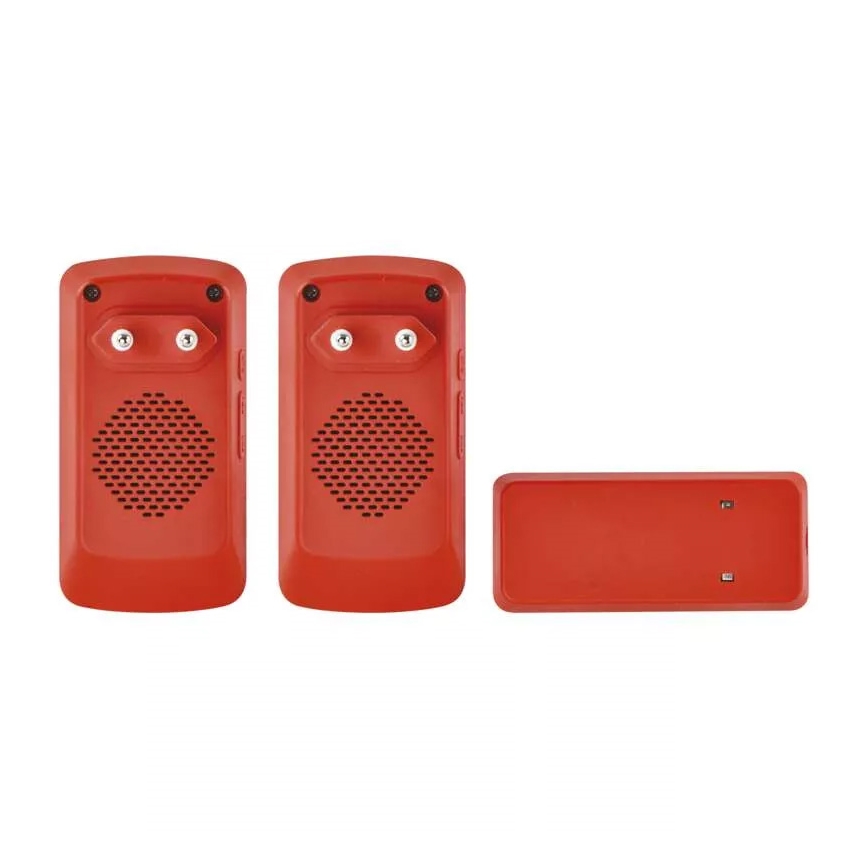 KOMPLEKT 2x Juhtmevaba uksekell pistikupessa 230V IP44