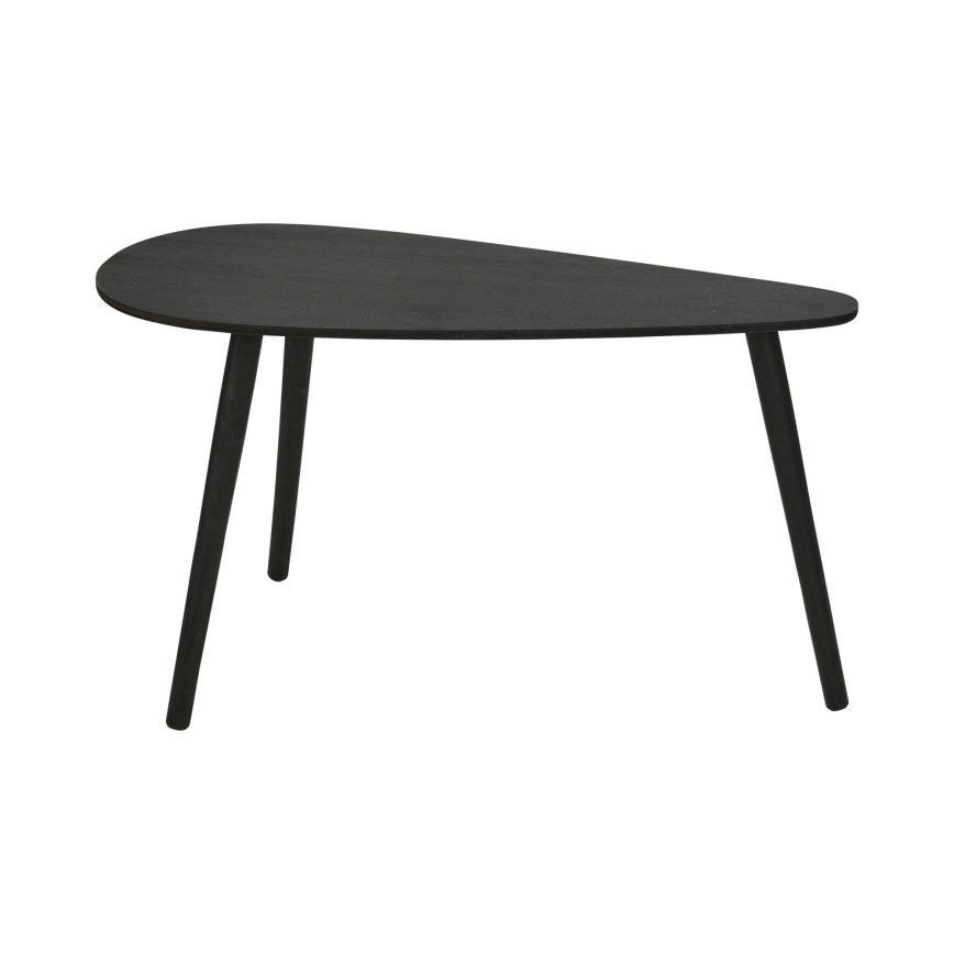 Komplekt 2x kohvilauad SOLE 60/80x30/40 cm, must
