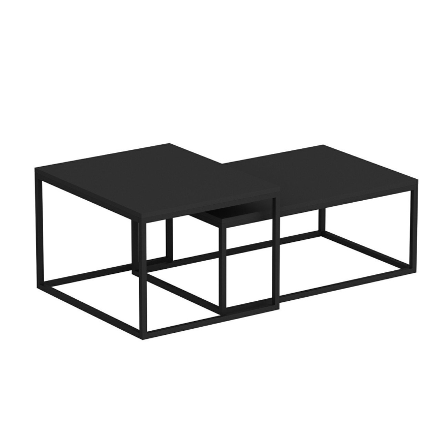 KOMPLEKT 2x Kohvilaud LEKA must