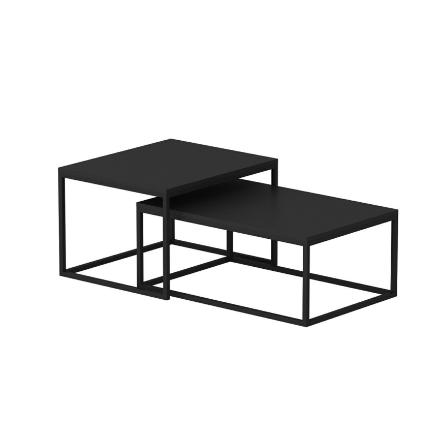 KOMPLEKT 2x Kohvilaud LEKA must