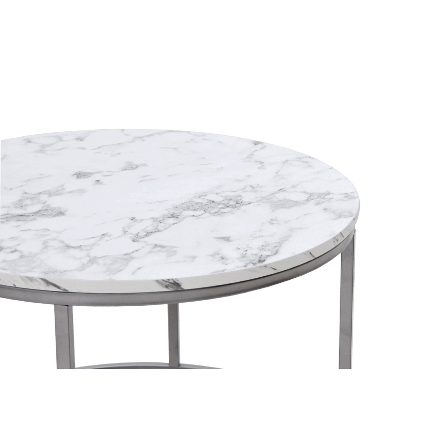 KOMPLEKT 2x Kohvilaud PAOLA d. 38/60 cm hall/marmor disain
