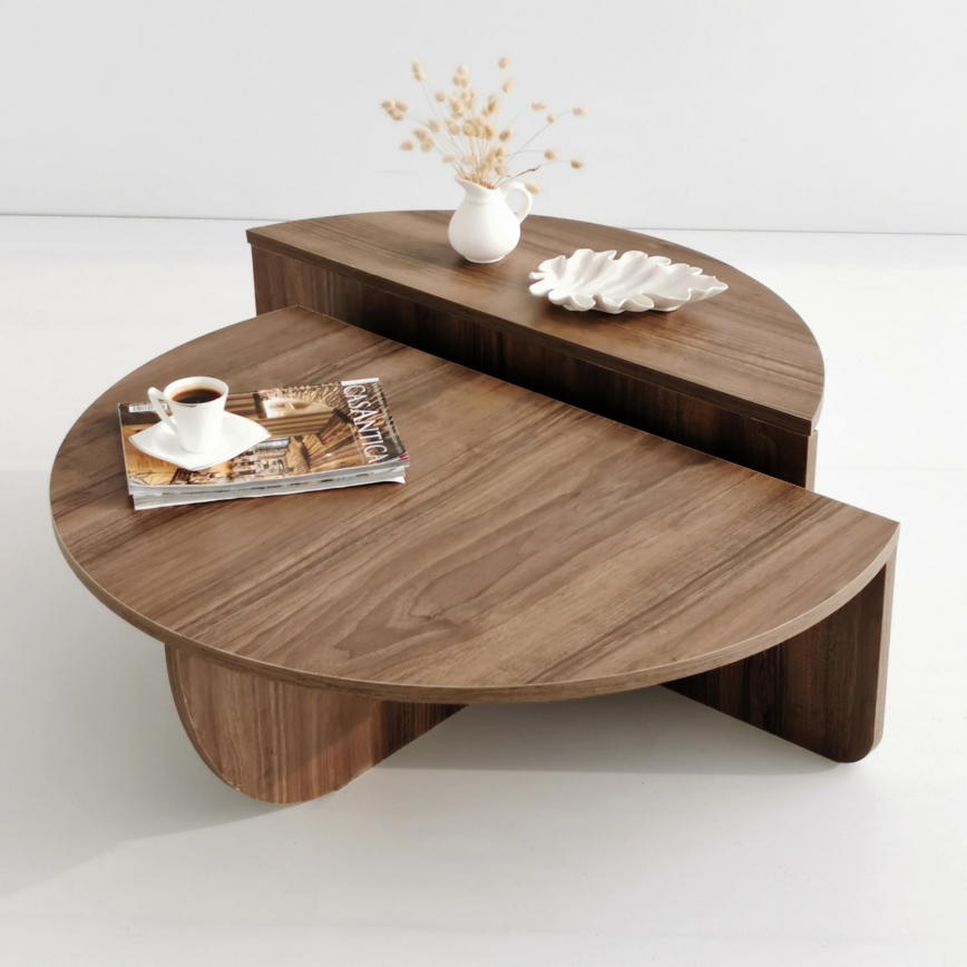 KOMPLEKT 2x Kohvilaud PODIUM pruun