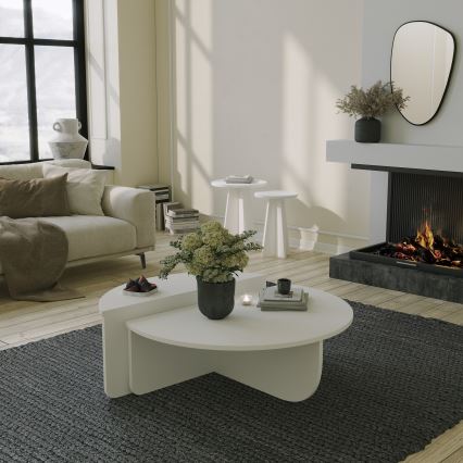KOMPLEKT 2x Kohvilaud PODIUM valge
