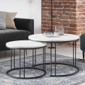 KOMPLEKT 2x Kohvilaud RAGNAR must/valge