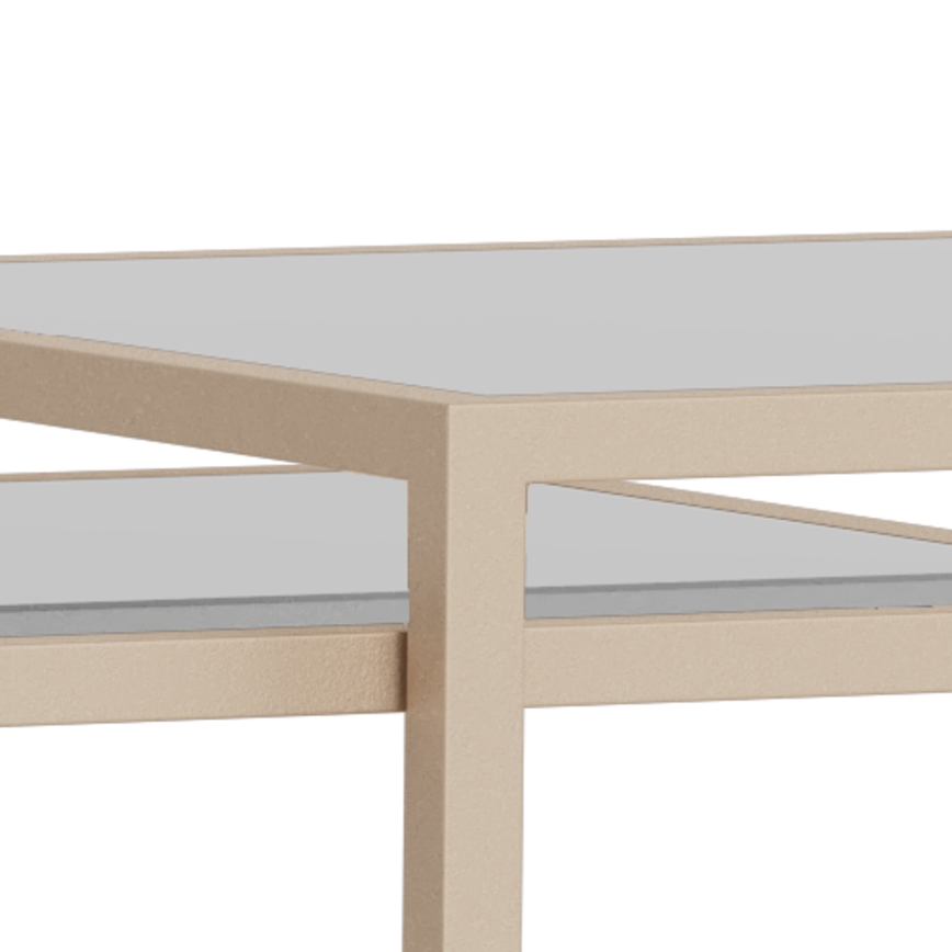Komplekt 2x kohvilaud SARON 90x50 cm hall/läbipaistev