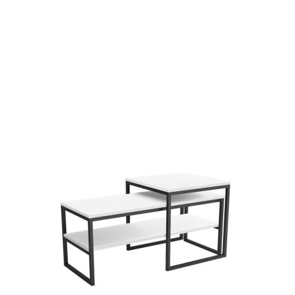 KOMPLEKT 2x Kohvilaud TONY must/valge