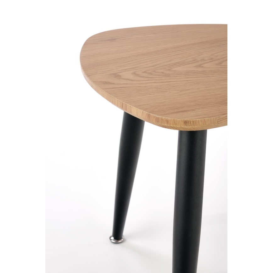 KOMPLEKT 2x Küljelaud NICEA d. 40/60 cm kuldne tamm/must