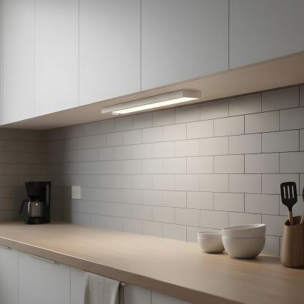 Komplekt 2x laetavad LED-mööblivalgustid liikumis- ja hämarussensoriga VIRO LED/1,2W/3,7V 800 mAh 3000/4000/6500K 30 cm valge