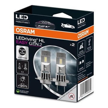 KOMPLEKT 2x LED Auto pirn EASY GEN H7 PX26d/16W/12V 6500K - Osram