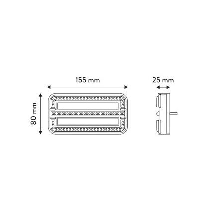 KOMPLEKT 2x LED Haagise tuli 12m kaabel LED/12-24V IP65