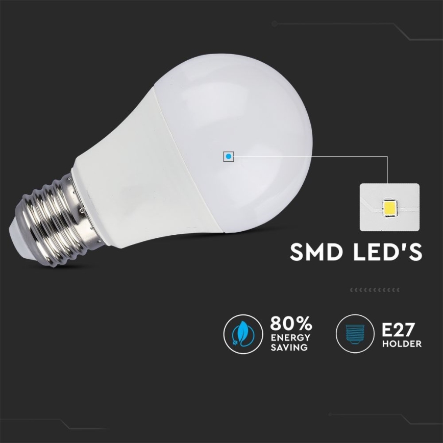 KOMPLEKT 2x LED Hämardatav pirn A60 E27/9W/230V 4000K