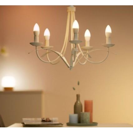 KOMPLEKT 2x LED Hämardatav pirn C37 E14/4,9W/230V 2700-6500K CRI 90 Wi-Fi - WiZ