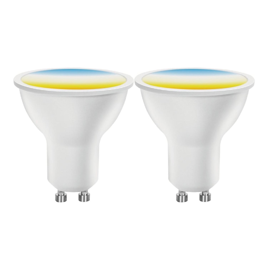 KOMPLEKT 2x LED Hämardatav pirn MESH Nutikas GU10/6,5W/230V 2700-6500K + kaugjuhtimispult - Aigostar