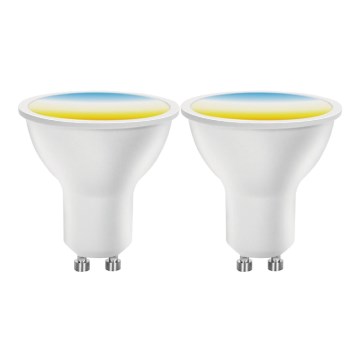 KOMPLEKT 2x LED hämardatav pirn MESH Smart GU10/6,5W/230V 2700-6500K + kaugjuhtimispult - Aigostar