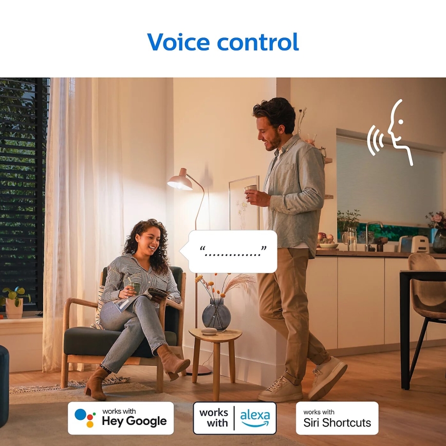KOMPLEKT 2x LED Hämardatav pirn Philips A60 E27/8W/230V Wi-Fi