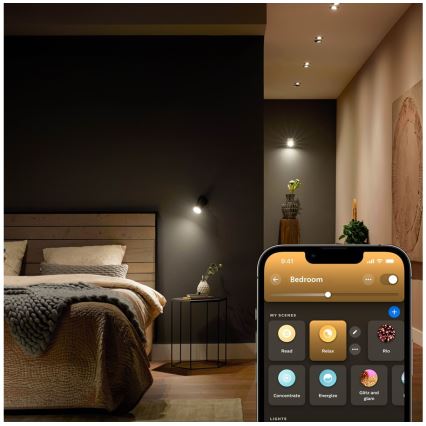 KOMPLEKT 2x LED Hämardatav pirn Philips Hue White Ambiance GU5,3/MR16/5,1W/12V 2200-6500K