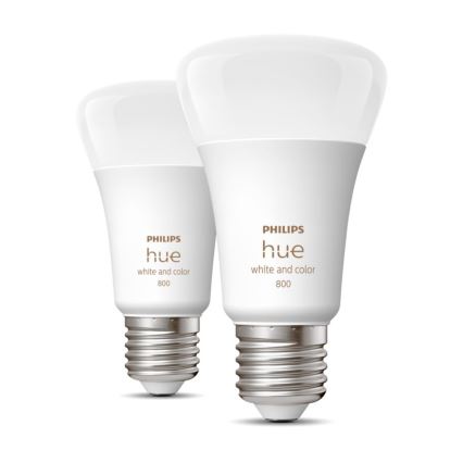 SET 2x LED Hämardatav pirn Philips Hue White And Color Ambiance A60 E27/6,5W/230V 2000-6500K