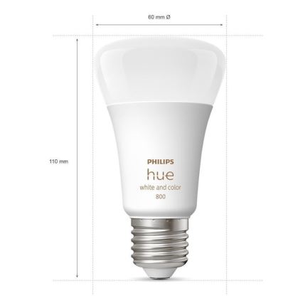 SET 2x LED Hämardatav pirn Philips Hue White And Color Ambiance A60 E27/6,5W/230V 2000-6500K