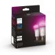 KOMPLEKT 2x LED Hämardatav pirn Philips Hue White And Color Ambiance A60 E27/9W/230V 2000-6500K