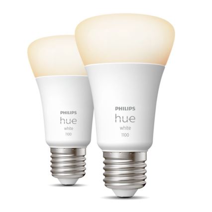 KOMPLEKT 2x LED Hämardatav pirn Philips Hue WHITE E27/9,5W/230V 2700K