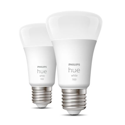 KOMPLEKT 2x LED Hämardatav pirn Philips Hue WHITE E27/9,5W/230V 2700K