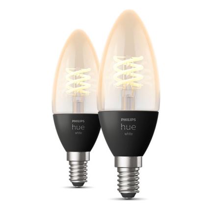 KOMPLEKT 2x LED Hämardatav pirn Philips Hue WHITE FILAMENT E14/4,5W/230V 2100K