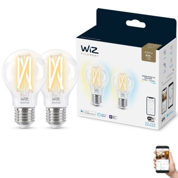 Komplekt 2x LED Hämardatav pirn VINTAGE FILAMENT A60 E27/6,7W/230V 2700-6500K CRI 90 Wi-Fi - WiZ