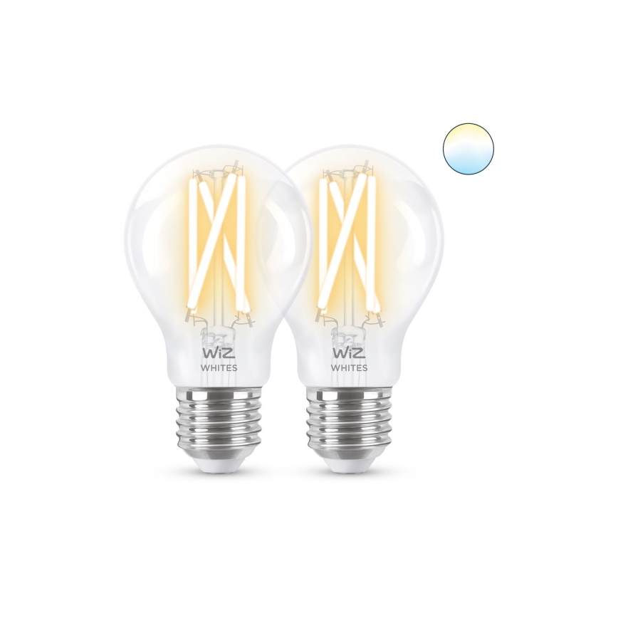 Komplekt 2x LED Hämardatav pirn VINTAGE FILAMENT A60 E27/6,7W/230V 2700-6500K CRI 90 Wi-Fi - WiZ