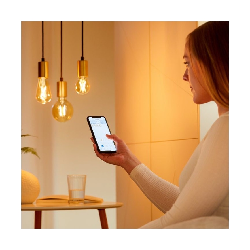 KOMPLEKT 2X LED Hämardatav pirn VINTAGE FILAMENT ST64 E27/6,7W/230V 2000-5000K Wi-Fi - WiZ