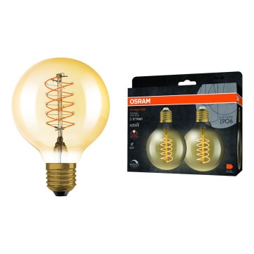 Komplekt 2x LED hämardatav vintage-filament pirn E27/4,8W/230V 2200K - Osram