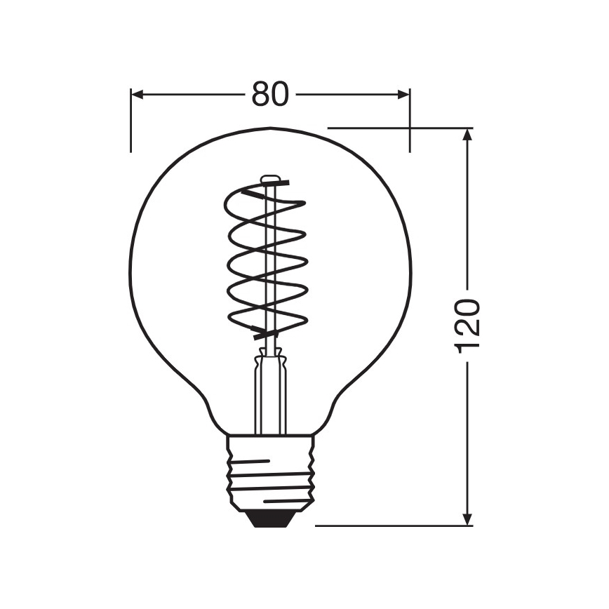 Komplekt 2x LED hämardatav vintage-filament pirn E27/4,8W/230V 2200K - Osram