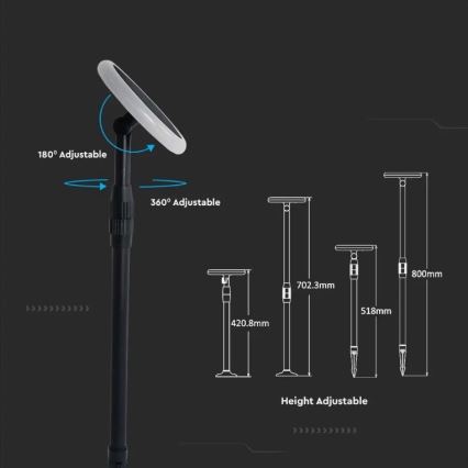 KOMPLEKT 2x LED Kohandatav päikesepaneeliga valgusti GARDEN LED/3W/5V 42-80 cm 3000K IP65